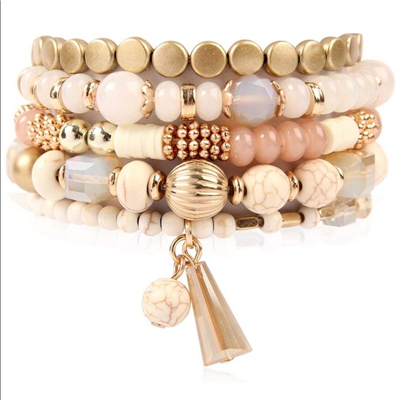Free People Jewelry - Layer Bracelets Beaded Boho
